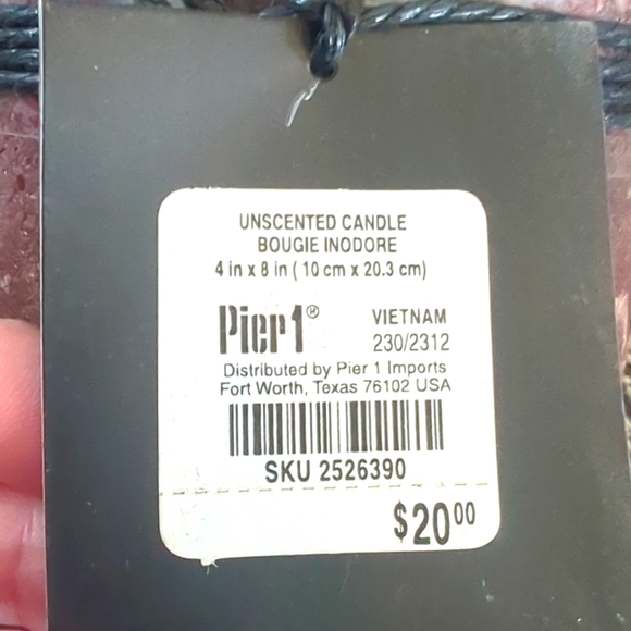 Pier 1 Imports Candle - Unscented NWT - Picture 4 of 5